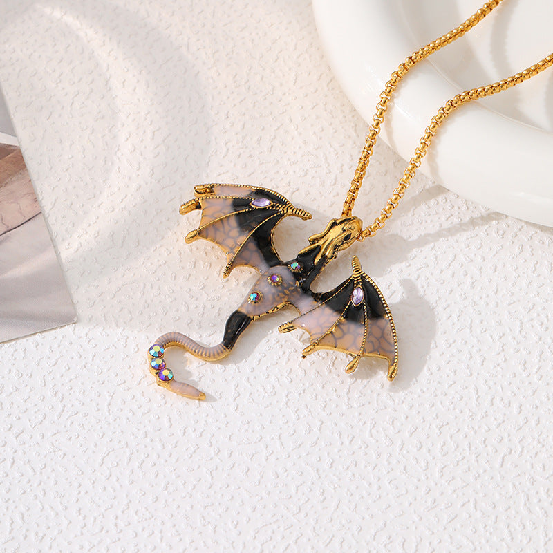 Wholesale  Retro Cartoon Pendant Diamond Necklace